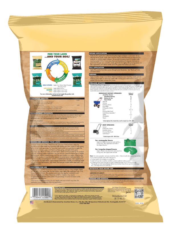 Corn Gluten Weed Preventer plus Lawn Food Jonathan Green