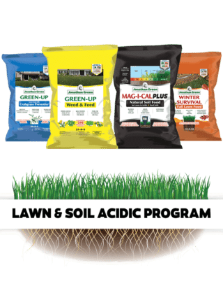 annual lawn care program product bags