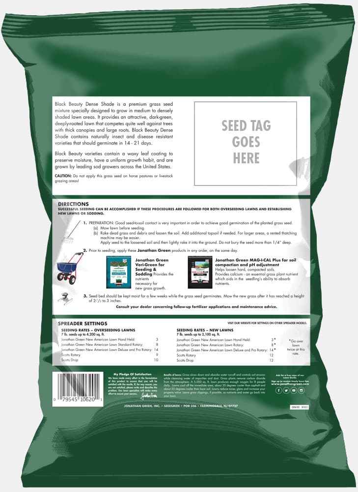Black Beauty® Dense Shade Grass Seed Jonathan Green