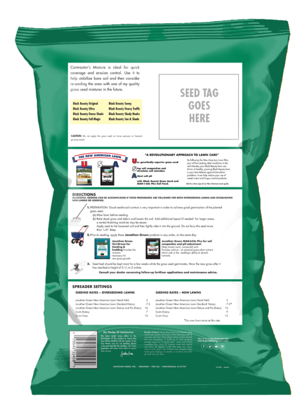 Contractor's Mix Grass Seed Quick Growing Grass Jonathan Green