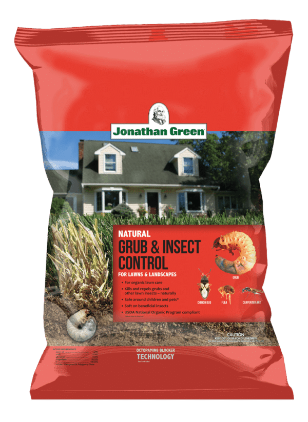Bag of Natural Grub & Lawn Insect Control for lawns and landscapes.