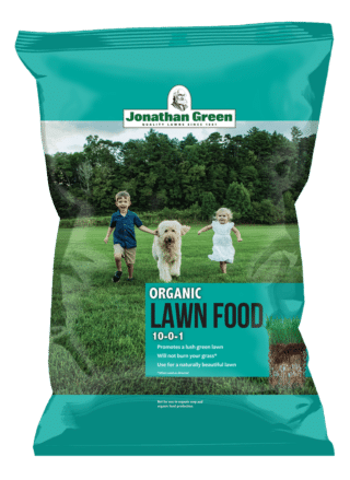 Organic_lawn_fertilizer_bag_front_of_Organic_Lawn_Food_Bag