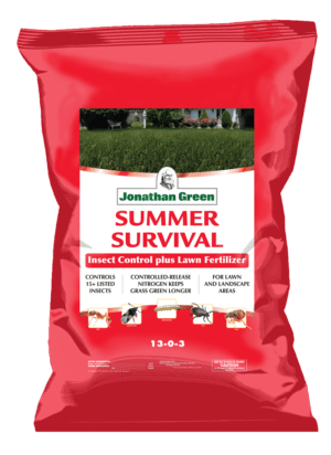 Bag of Summer Survival Insect Control with Lawn Fertilizer.