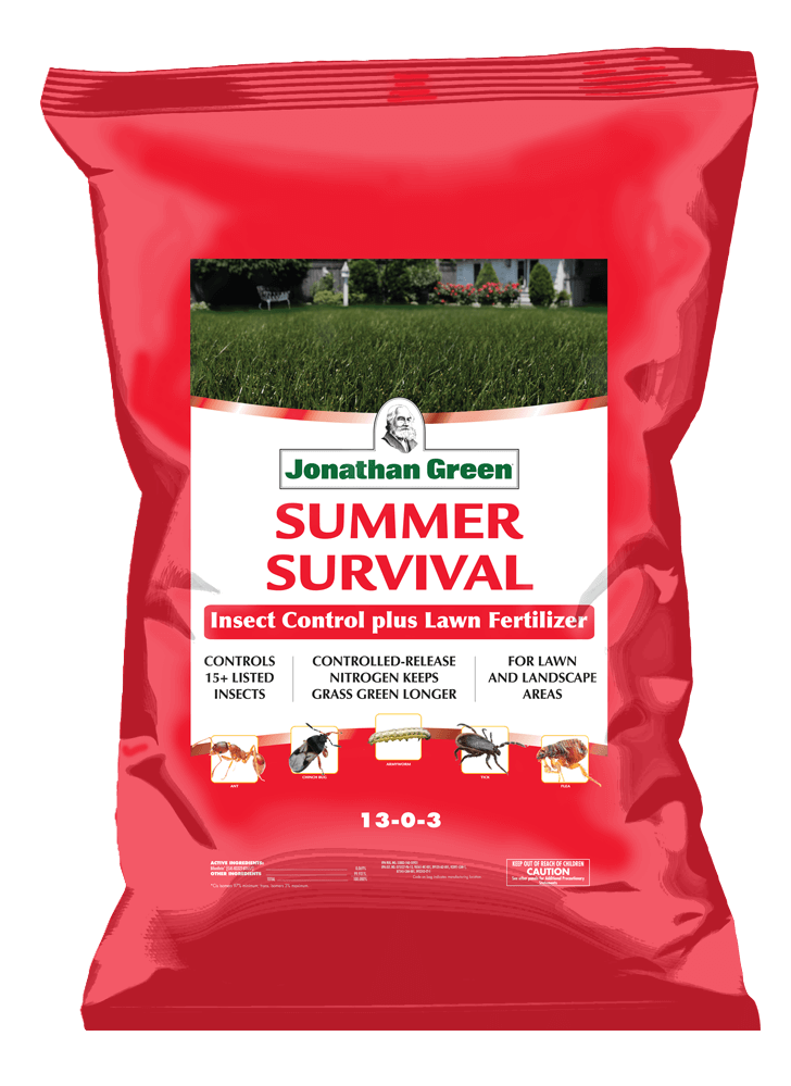 Bag of Summer Survival Insect Control with Lawn Fertilizer.